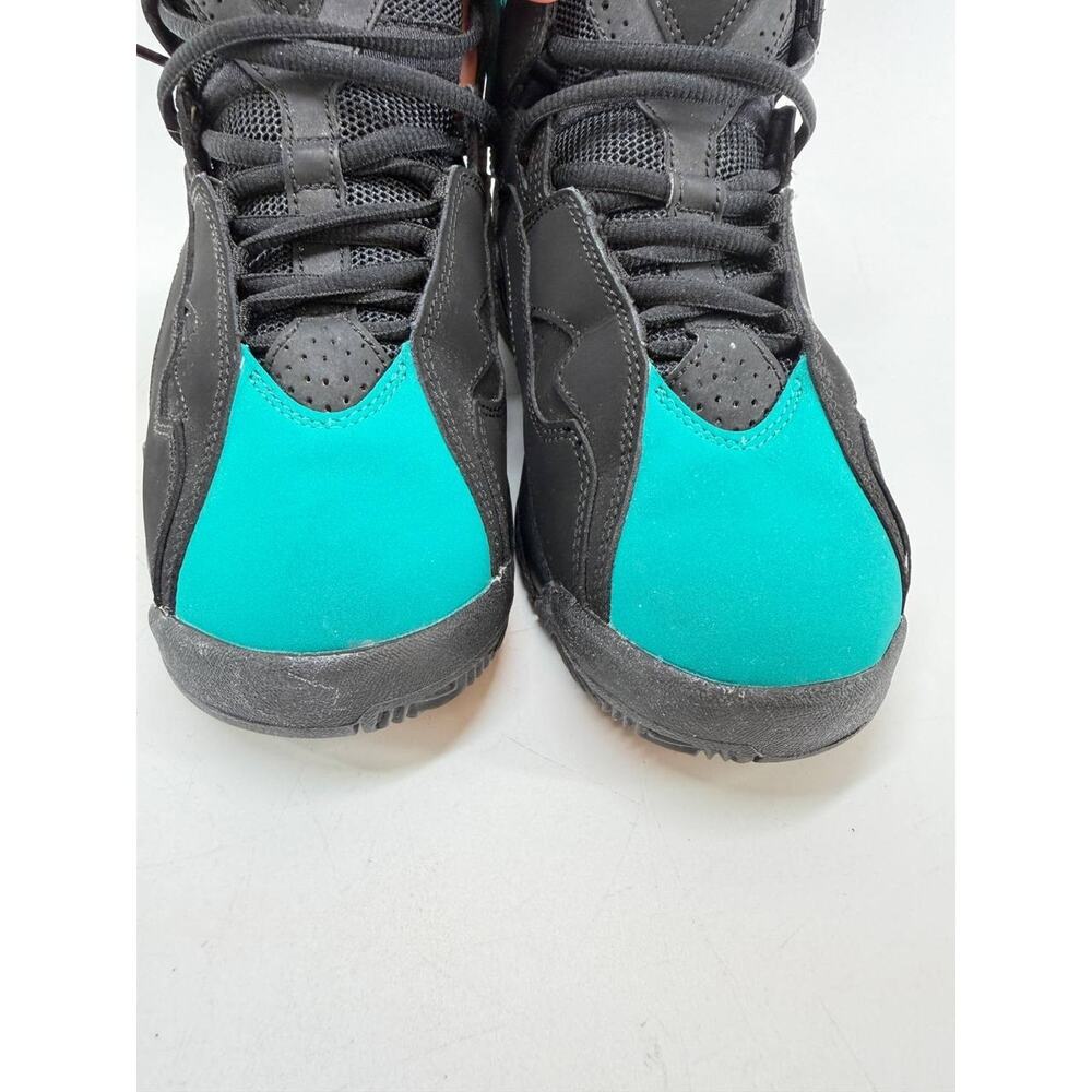 Nike Air Jordan Youth Girls Size 5Y Black Teal High Top Sneakers Shoes - Picture 3 of 12